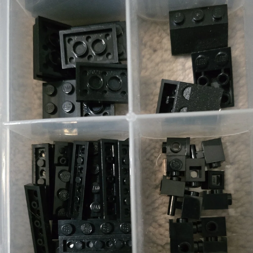 LEGO Bundle of Black Building Block Set with 2 Storage Containers